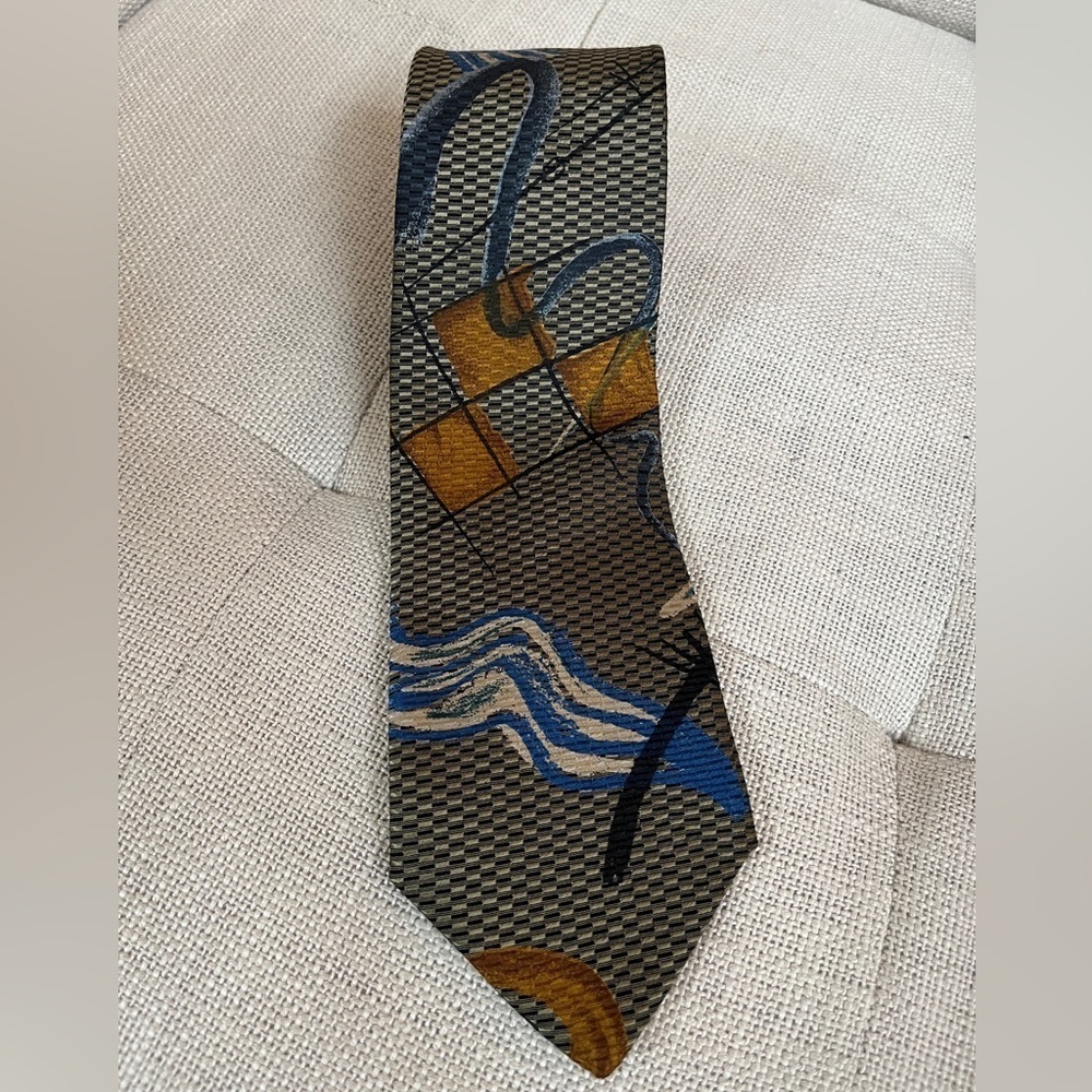 ERMENEGILDO ZEGNA Soft 100% Silk Tie Made Italy Luxury Business Office Event